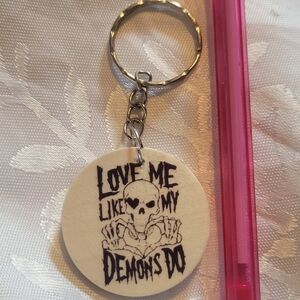 🌲BUY 1 GET 1 FREE 🌲Skeleton Keychain with Quote